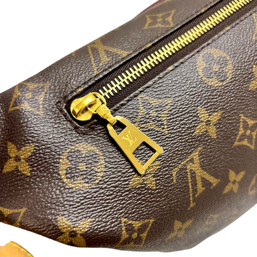 Good Auth Louis Vuitton M43644 Bum Bag Belt Brown Canvas Good Auth Louis Vuitton M43644 Bum Bag Belt Brown Canvas