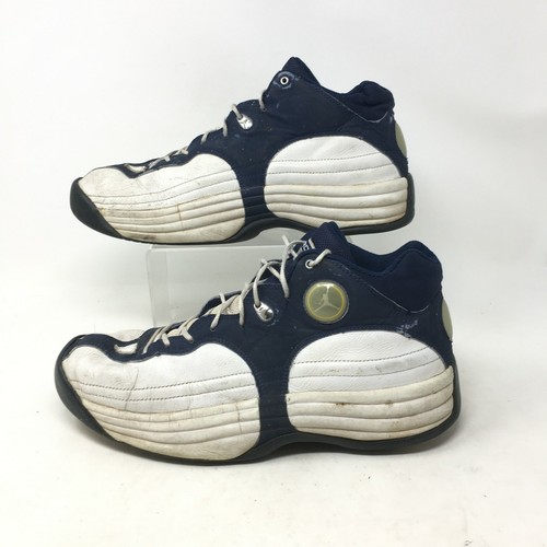 Equipo Nike Air Jordan 1 Mid Tenis con Cordones de cuero de Baloncesto Azul  Blanco Hombre 11 | eBay