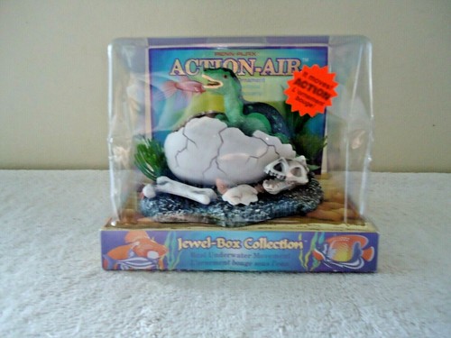 " NIP " Penn Plax Action Air Dinosaur Hatching From Egg Aquarium Ornament