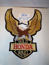 New X-large Honda Gold Wing 13x10 Eagle Embroidered Emblem Patch Nos