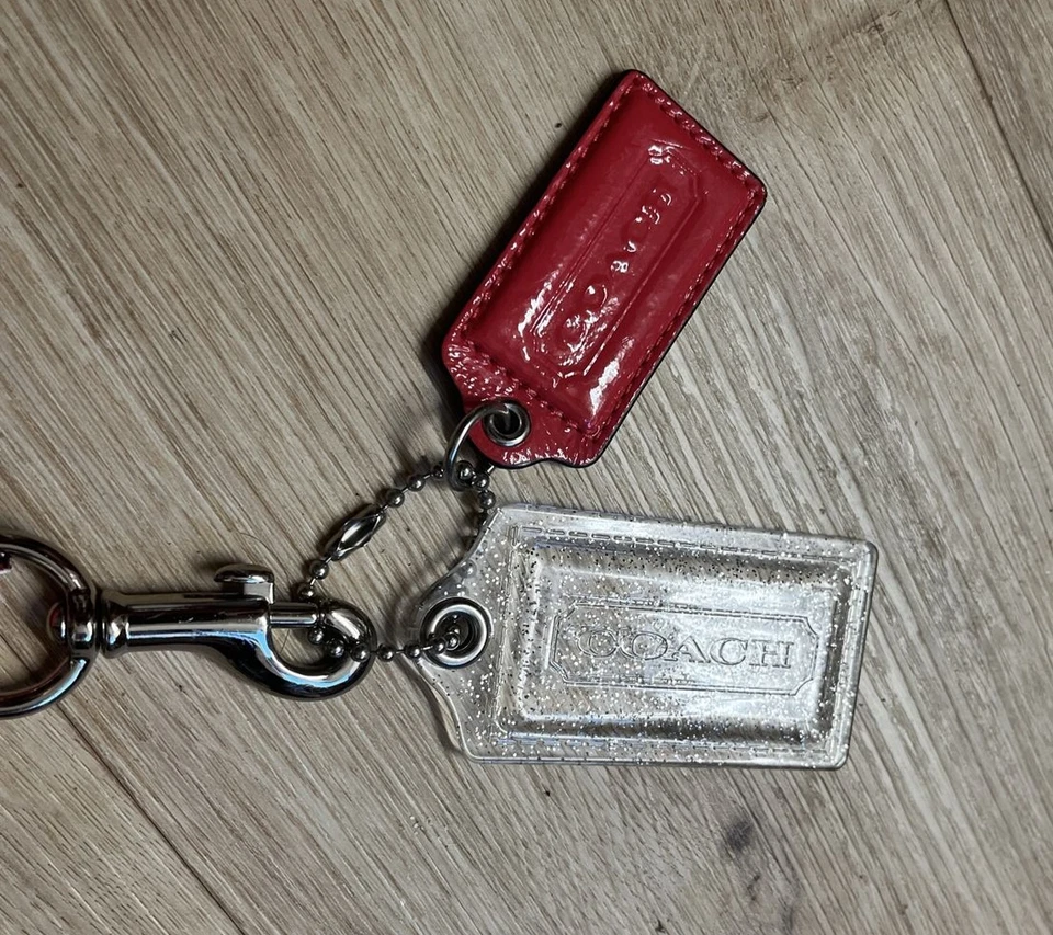 COACH 正品替换表带带 2 个吊饰漆皮/银色 — 第 3/4 张图片