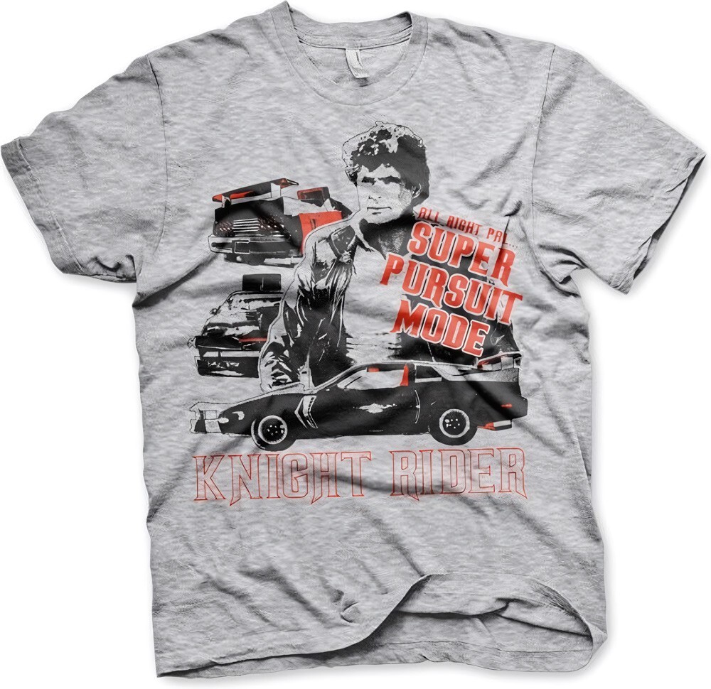 Knight Rider Super Pursuit Fashion T-Shirt Heather-Grey