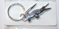 New Lacoste Silver Crocodile Keychain Alligator