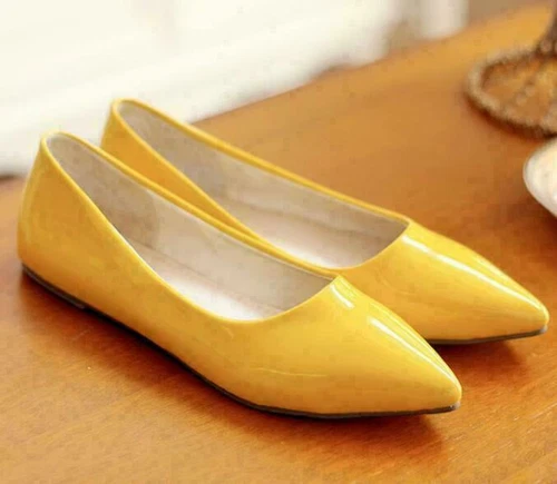 New Womens Ballet Flats Point Toe Pumps Ladies Slip On Casual Shoes Plus Size - Picture 5 of 25