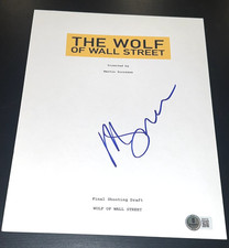 MARTIN SCORSESE SIGNED AUTOGRAPH MOVIE SCRIPT WOLF OF WALL STREET BECKETT BAS X3