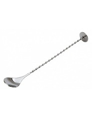 Stainless Steel Cocktail Mixing Spoon Mixer Masher Muddler Twist Stirrer Bar NEW