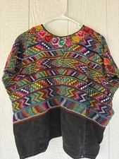 Vintage Guatemala Huipil embroidered top Medium