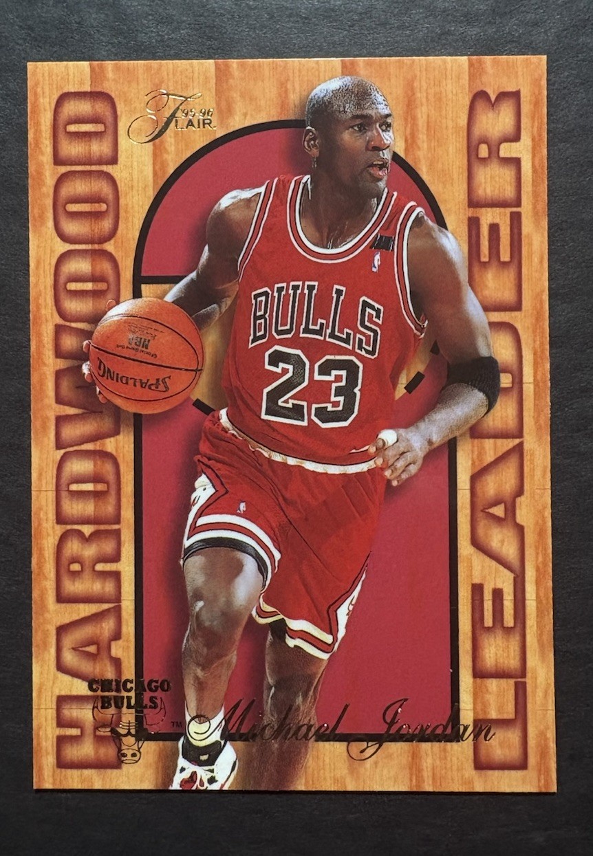 MICHAEL JORDAN 1995-96 Fleer Flair HARDWOOD LEADER Basketball INSERT Card #4