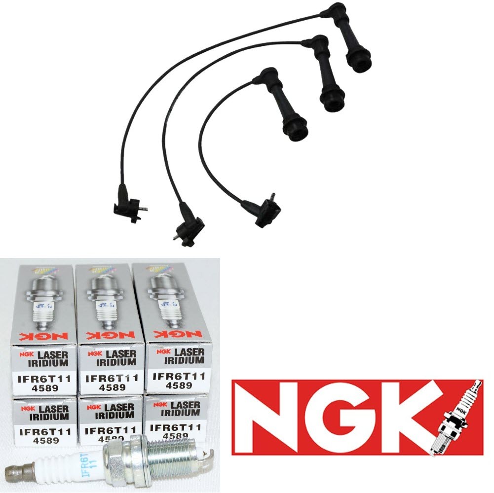 Wire  6 NGK Laser Iridium Spark Plugs Kit For Lexus GS300 IS300 2JZ-GE 3.0 L6