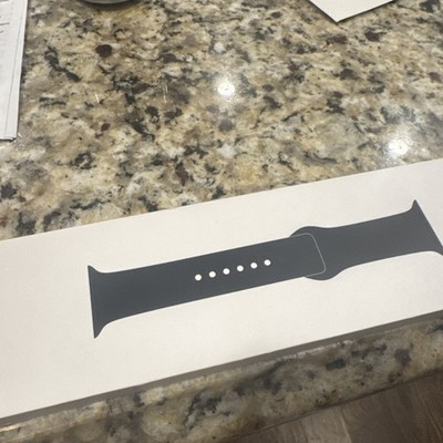 Genuine Apple Watch Midnight Sport Band (45mm ) - Graphite Stainless Steel Pin