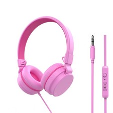 Kids Headphones,On-Ear Wired Headphones for Kids with Mic,85/94dB Volume Limi...