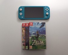 Nintendo Switch Lite Blue + 3 Games Bundle with Case and Original Box Excellent