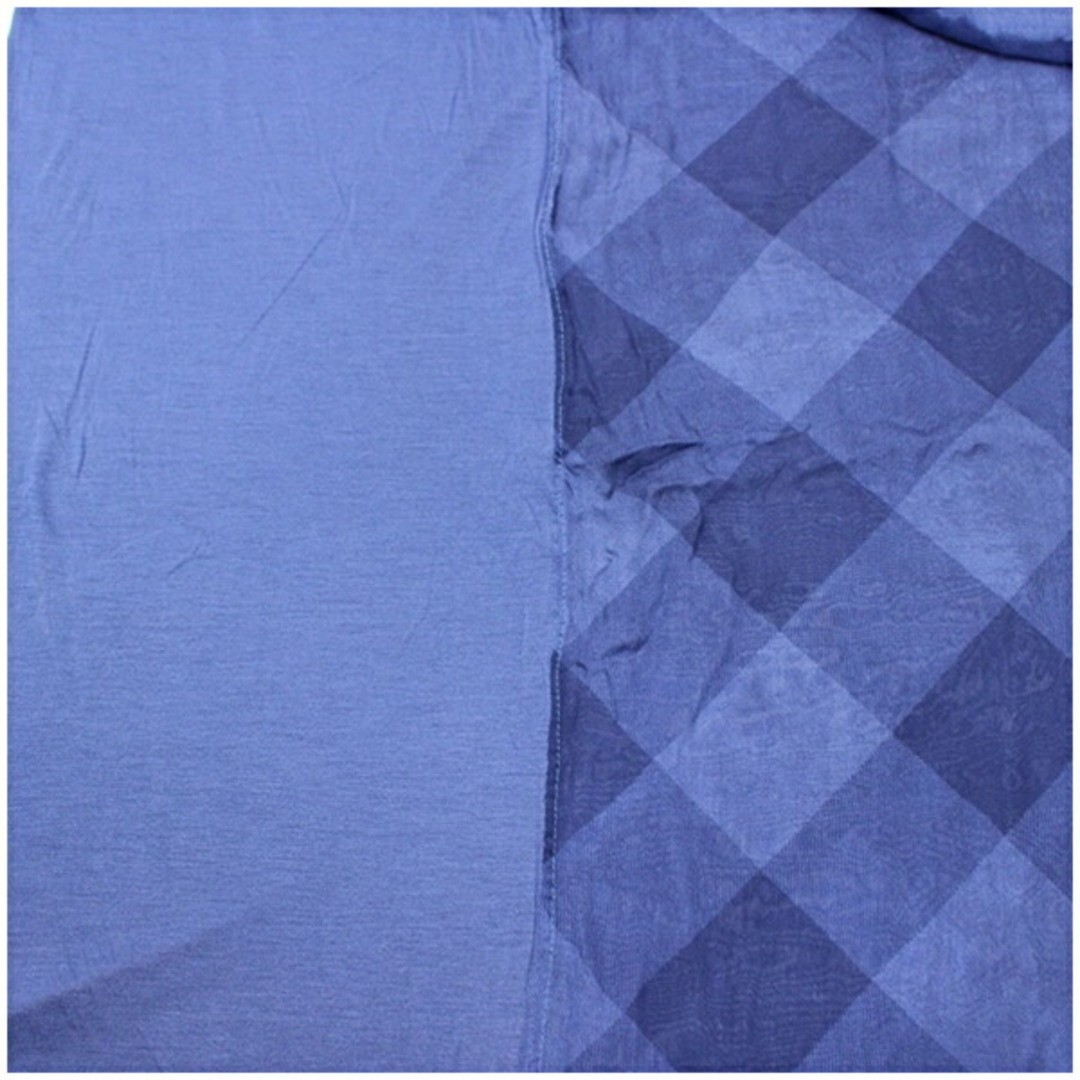 BURBERRY Rectangular Stole Blue Plain Check Women… - image 5