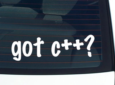 got c++? CAR DECAL BUMPER STICKER VINYL FUNNY JOKE WINDOW