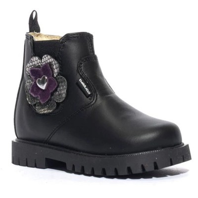 Balducci Leather Flower Insert Ankle Boots Girl