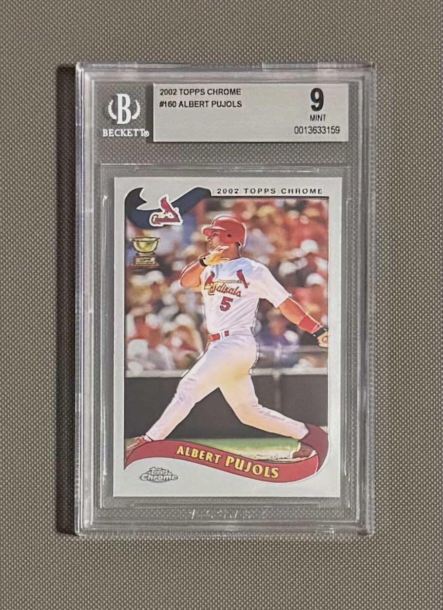 2002 Topps Chrome #160 Albert Pujols Rookie Cup BGS 9 MINT 2nd Year Cardinals