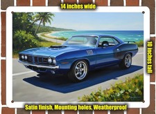 Metal Sign - 1971 Plymouth Barracuda 4 Oil Painting - 10x14