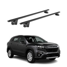 Dachträger Grundtäger für Suzuki S-Cross 2022-2026 100kg Alu Schwarz 2 tlg ABE