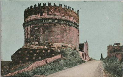 Antique Postcard Mausoleum Of Cecilia Metella Via Appia Rome IT 1910s