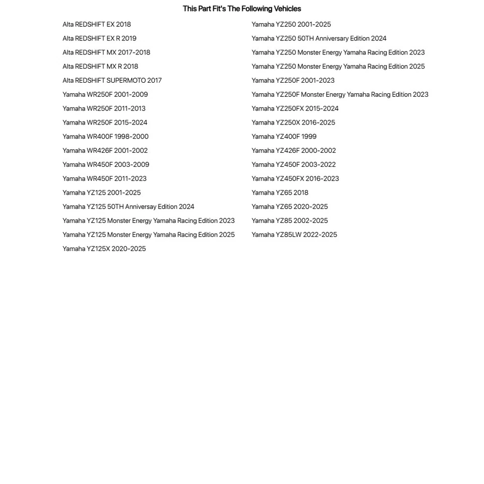 Clavijas de pie Tusk Billet Race para Yamaha WR400F 1998-2000 Foto 2 de 4