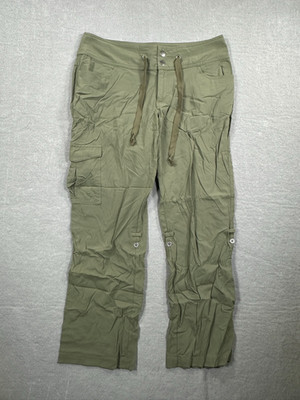Columbia Omni Shield Cargo Pant 12 Green Lightweight Hiking Outdoor Womens