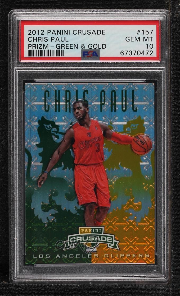 2012-13 Panini Crusade Crusade Green 15/25 Chris Paul #157 PSA 10 GEM MT 04ah