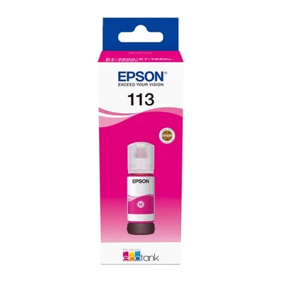 Original Epson 113 Magenta Ink Bottle (C13T06B340) - Image 1 of 4