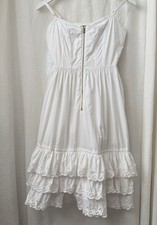 Tracy Feith for Target White Eyelet Ruffle Sundress Sweetheart Neck Size 3