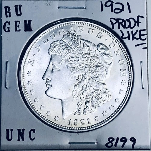 1921 BU GEM MORGAN SILVER DOLLAR UNC MS+++ U.S. MINT RARE COIN 8199