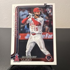 Topps Matthew Lugo Angels 2025 Update Series Rookie #US314 Baseball Card. rookie card picture