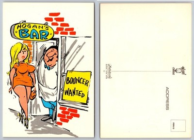 Continental Hogans Bar Bouncer Wanted Postcard