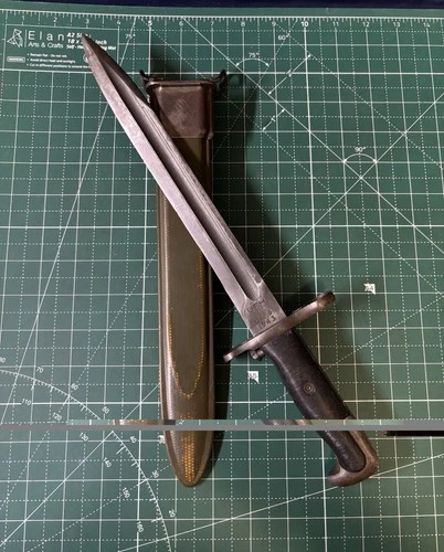 WW2 US Military Rare UFH 1943 OL Rework M1 Bayonet