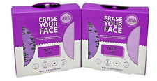 2x Erase Your Face Reusable Makeup Remover Cloths Box Set - For Sensitive Skin