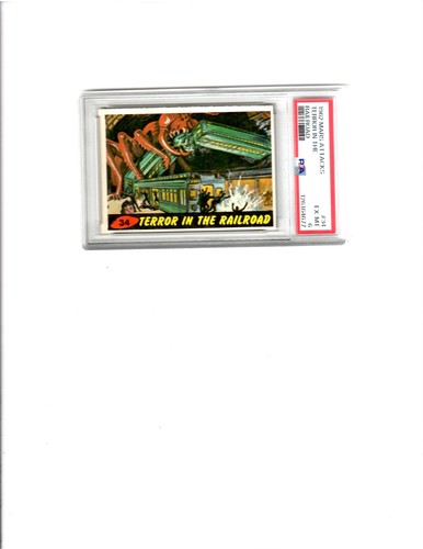 1962 Topps Mars Attacks #34 Terror in the Railroad — PSA 6