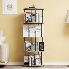 Rotating Bookshelf, 360 Display Spinning Bookshelf Tower for Kids Room, Living R