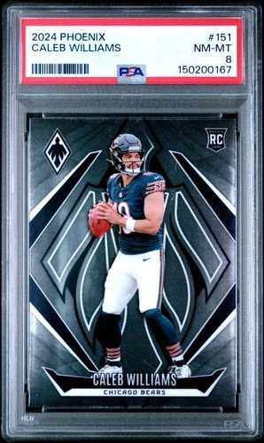 2024 PANINI PHOENIX #151 CALEB WILLIAMS ROOKIE RC PSA 8