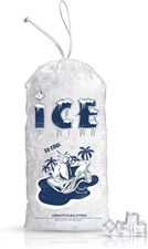 50 Pack Heavy-Duty Ice Bags, 5 Lb, Drawstring, 2 Mils Thickness