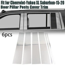 Chrome Window Pillar Post Molding Door Trim For GMC Yukon CHEVY Tahoe 2015-2019