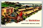 HI, Waikiki, Waikikian Hotel, Artist Concept, Vintage Postcard
