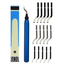 Aluminum Handle With 15 Steel Blades Metal Resin PVC Plastic Deburring Tool