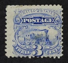 CKStamps: US Stamps Collection Scott#114 3c Pictorial Mint H OG CV$225