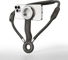 Magnetic Neck Phone Holder for Recording, Neck Mount Phone Holder for POV/Vlog/V