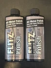 FLITZ All Metal Polish 3.4oz Liquid Formula 2 PACK * New Free Shipping