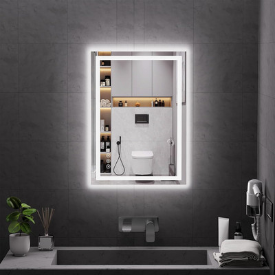 28X20 LED Bathroom Mirror - Backlit, Dimmable, Anti-Fog, 3 Colors, Memory Functi