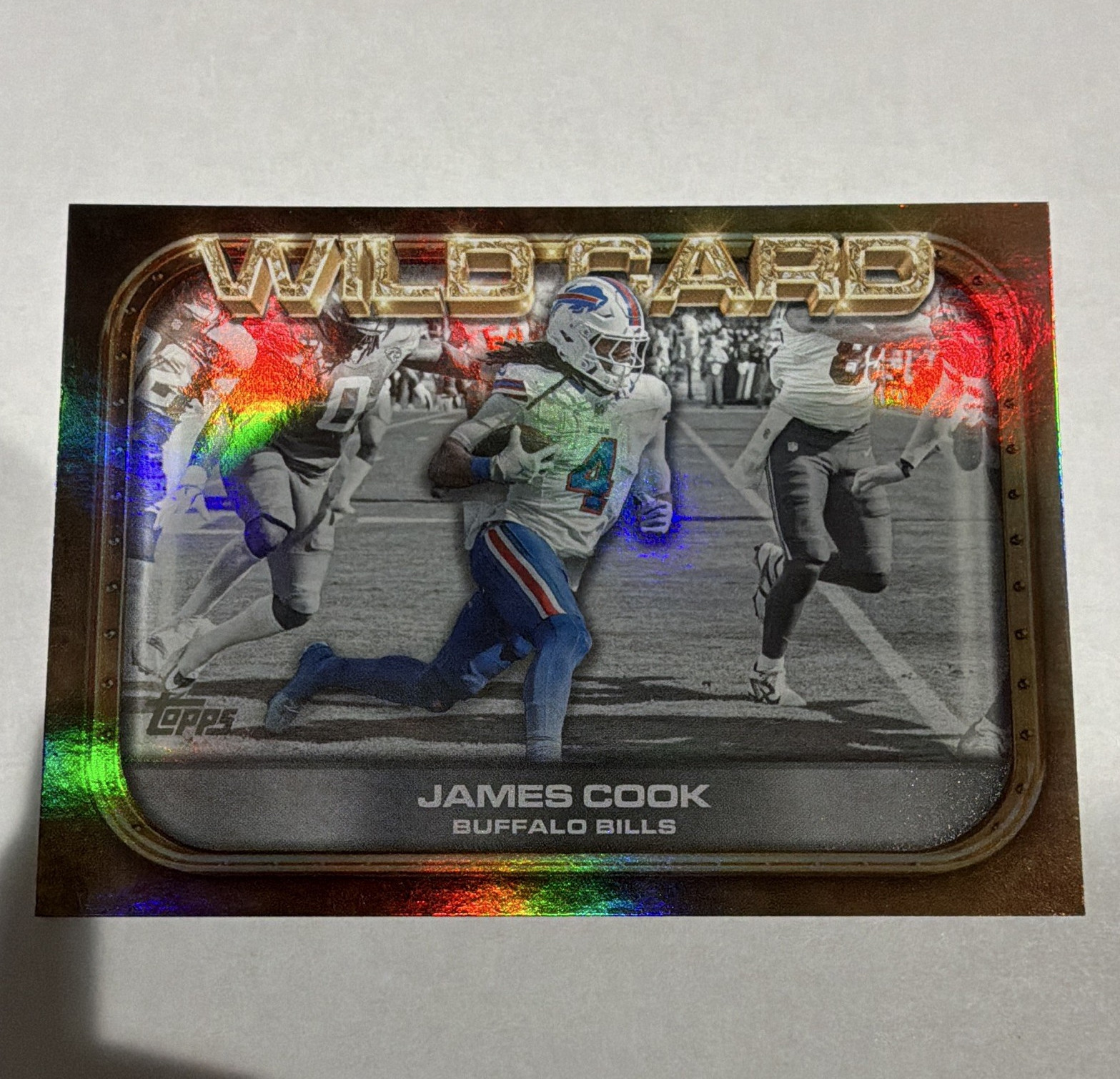Topps 2026 Flagship James Cook Buffalo Bills Wild Card Refractor #030