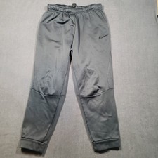 Nike Jogger Pants Mens Large Gray Dri-FIT Fleece Lined Tapered Sweatpants