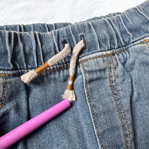 Sonoma, Jumping Beans Shorts Boys Size 8 Blue Denim Drawstring Summer 2 Pairs - Picture 12 of 12