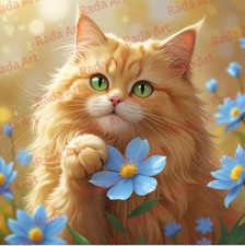 Digital Image Art Picture Photo Wallpaper Background Desktop for Frame Red Cat
