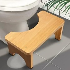 Toilet Stool Squat Adult, Wood Poop Stool for Bathroom Adults, Portable Toilet P