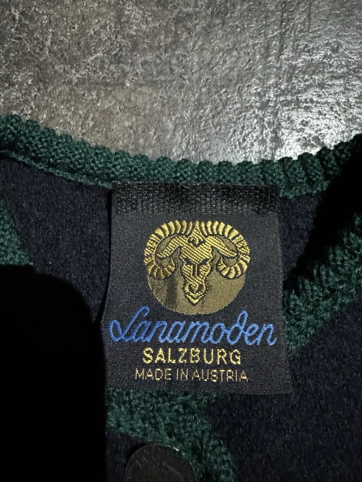 Chaleco de lana vintage Western Farm Animal hecho en Austria para mujer XS Cottage Core Foto 4 de 4